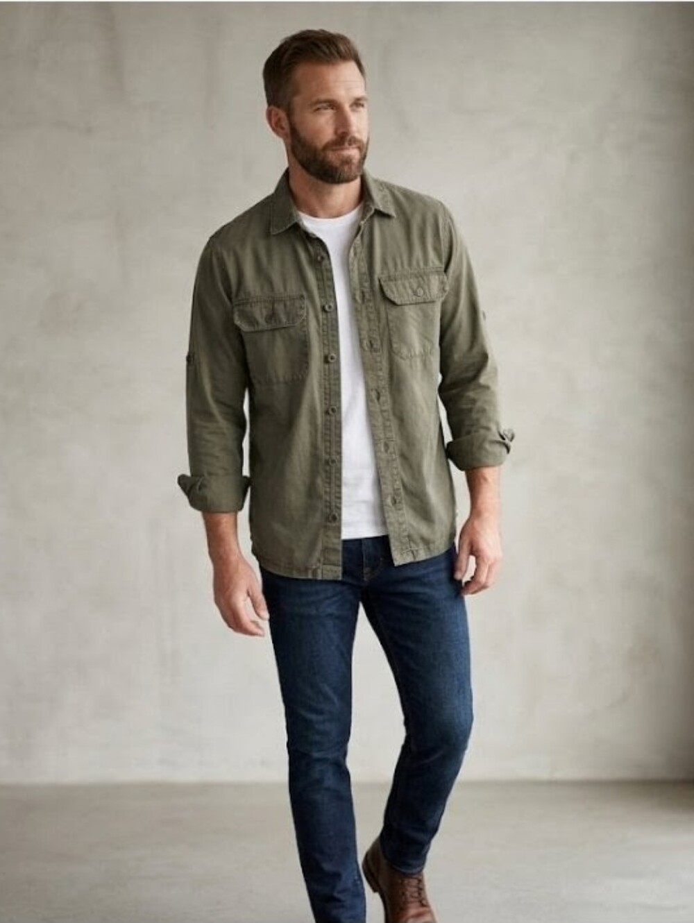 Triple Aught Design Olive Green Field Buttoned Shirt